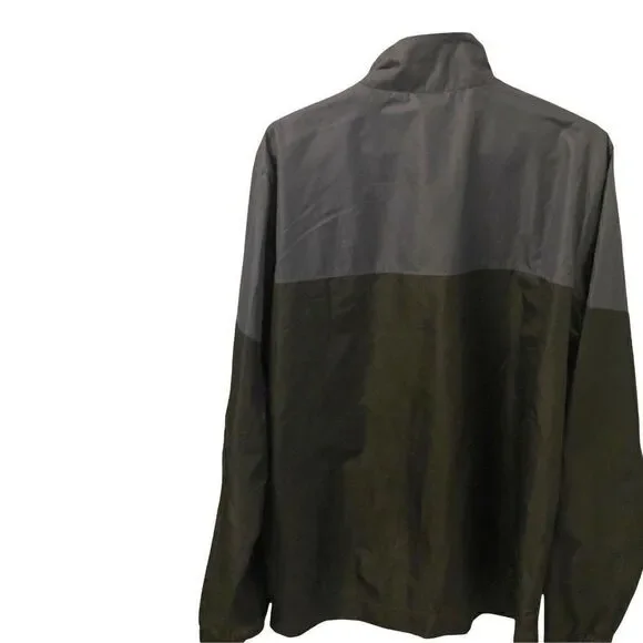 Starter Mens Windbreaker Jacket Full Zip Size M Black and Gray Tu Tone - Picture 3 of 10